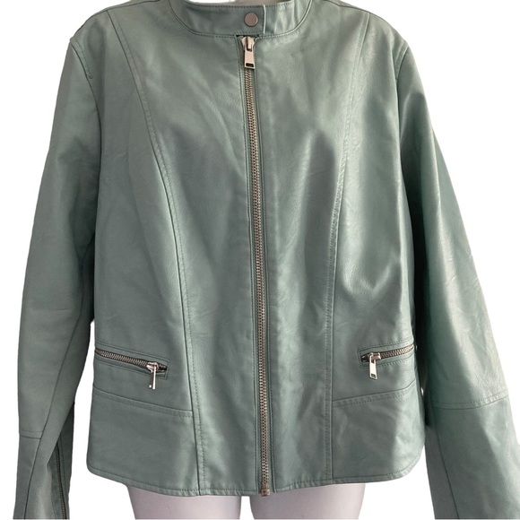 Faux Leather Jacket - Picture 1 of 8